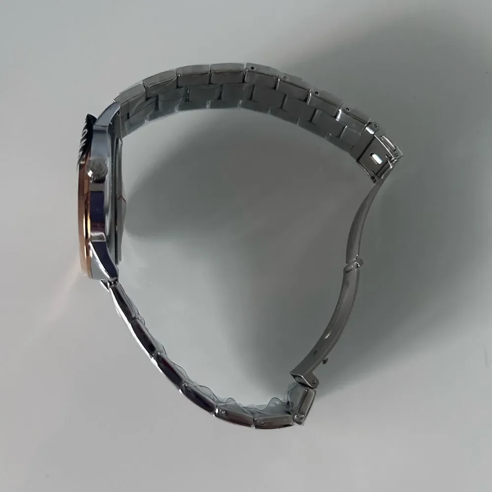 New Genuine Diamond Two-Tone Bracelet Watch Kenneth Cole Silver and Rose Gold